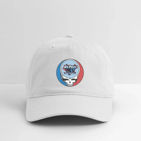 DePaul University Grateful Dead Stealie Dad Hat - white